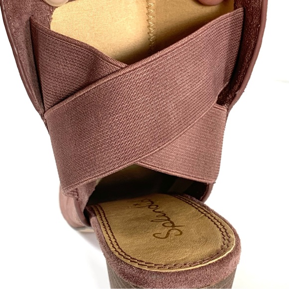 Splendid Daina Open Toe Brown Suede Booties Sz 10 - Picture 7 of 14